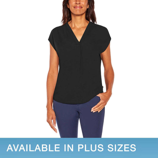 Banana Republic Ladies' Short Sleeve V-Neck Blouse (1764639)