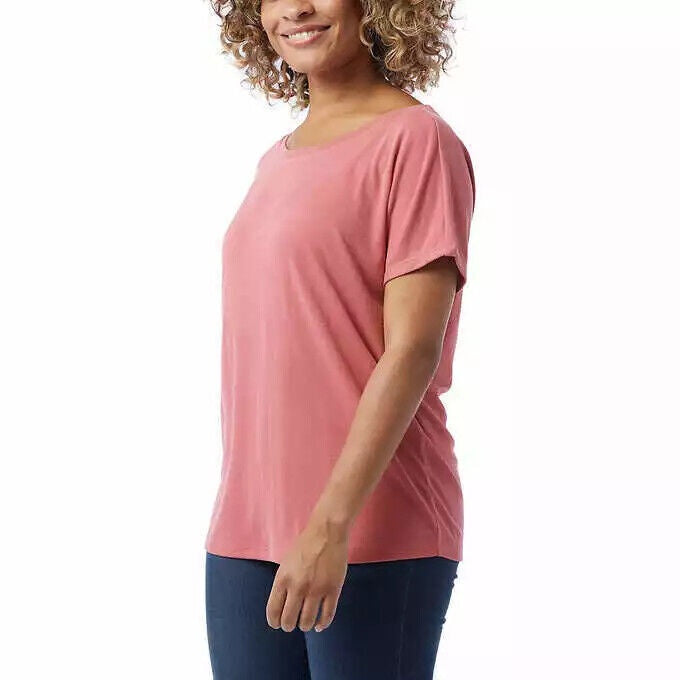 32 Degrees Cool Short Sleeve Crew Neck Ribbed Top (1763516)