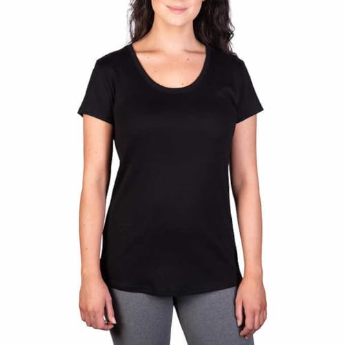 KIRKLAND Signature Women's Scoop Neck Pima Cotton Short Sleeve T-Shirt (1711740)