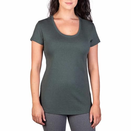 KIRKLAND Signature Women's Scoop Neck Pima Cotton Short Sleeve T-Shirt (1711740)