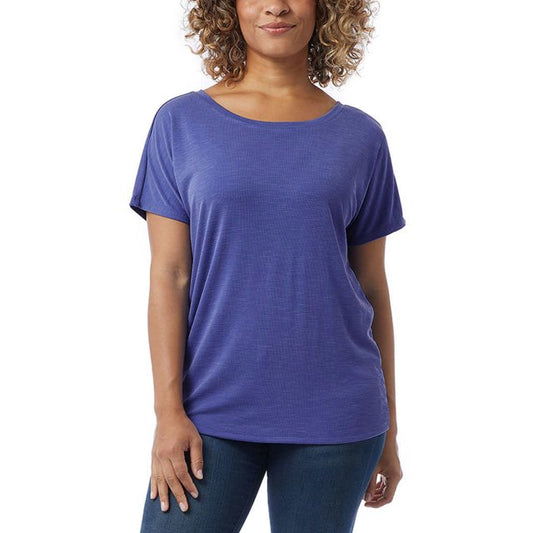 32 Degrees Cool Short Sleeve Crew Neck Ribbed Top (1763516)