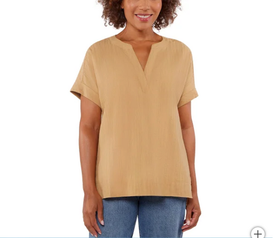 Matty M Ladies' Cotton Popover Top