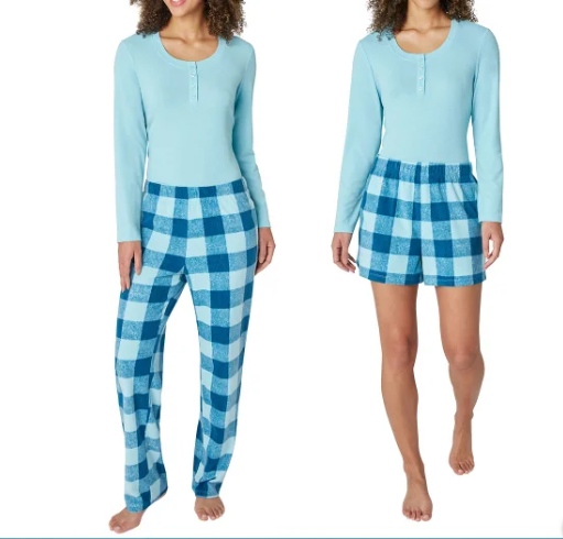 Eddie Bauer Ladies' 3-Piece Waffle Fleece Pajamas Set