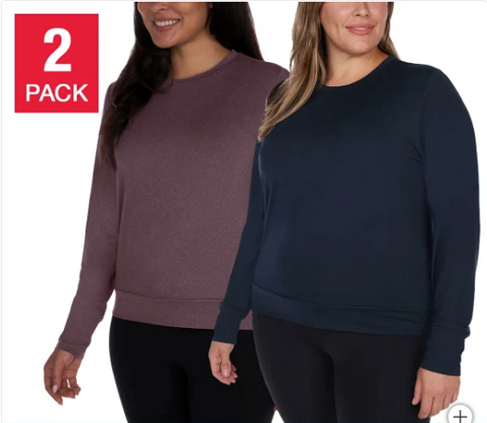 Lukka Lux Ladies' Long Sleeve Active Top, 2-pack