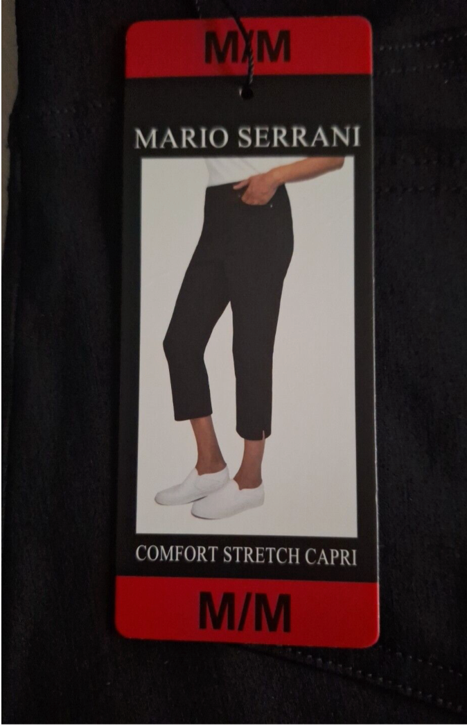 Women's Mario Serrani Italy Pull on Comfort Stretch Fabric Capri! (1764407)