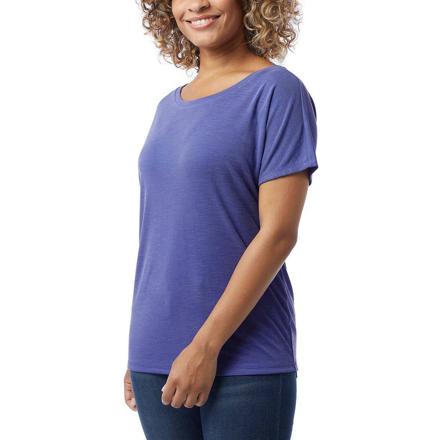 32 Degrees Cool Short Sleeve Crew Neck Ribbed Top (1763516)