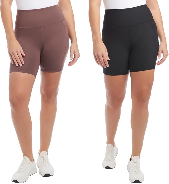 Danskin Womens 2 Pack Midweight Bike Short (1776796)