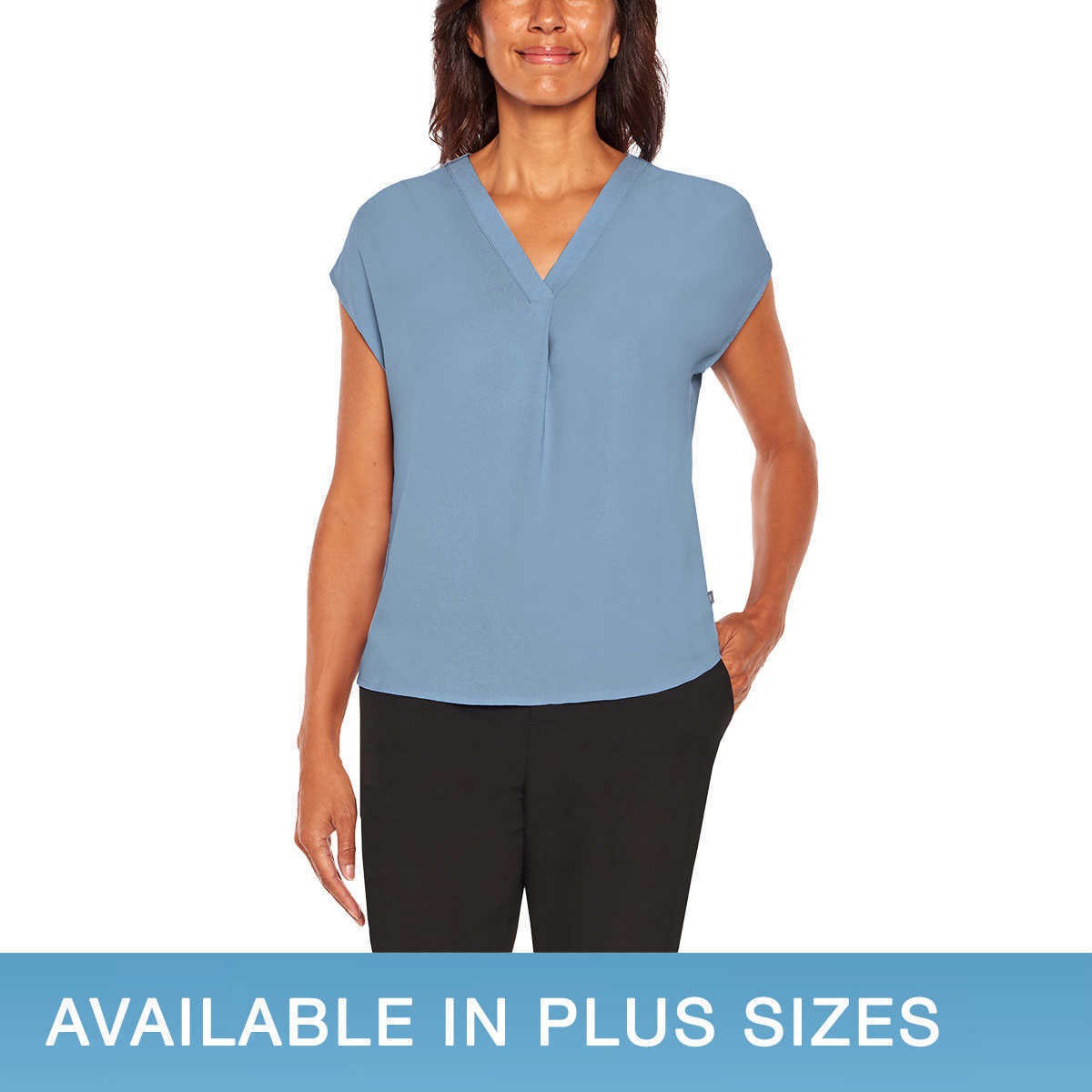 Banana Republic Ladies' Short Sleeve V-Neck Blouse (1764639)