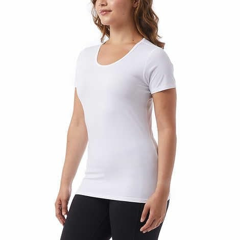 32 Degrees Ladies' Cool Tee Short Sleeve Scoop Neck, 3-Pack