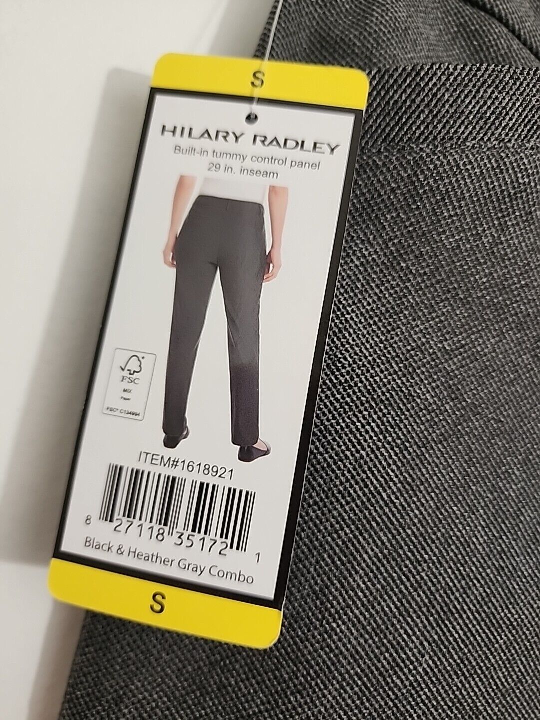 Women's Hilary Radley Built-in Tummy Control Panel Pull on Ankle Pant (1618921)