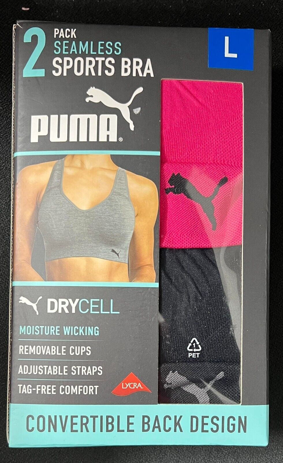 PUMA Ladies' Sports Bra, 3-pack