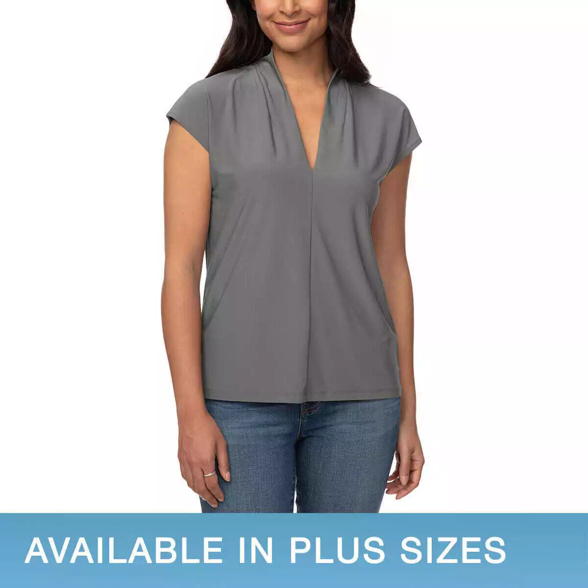 Buffalo Ladies' V-Neck Short Sleeve Blouse (1758488)